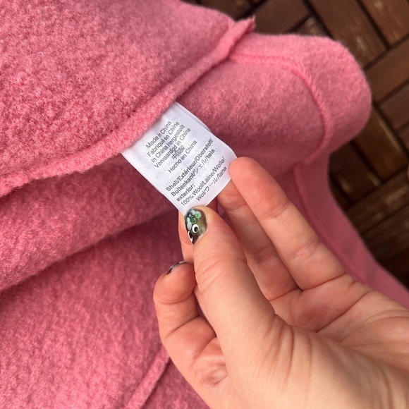 Daphne Boiled Wool pink top coat - Picture 3 of 7